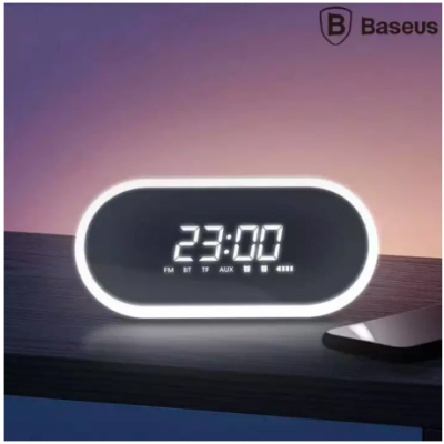 Baseus Encok E09 Wireless Speaker Night light Bluetooth Speaker With Alarm Portable Wireless Loudspeaker For Bedside